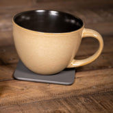 Gray Leather Single Coaster, Square